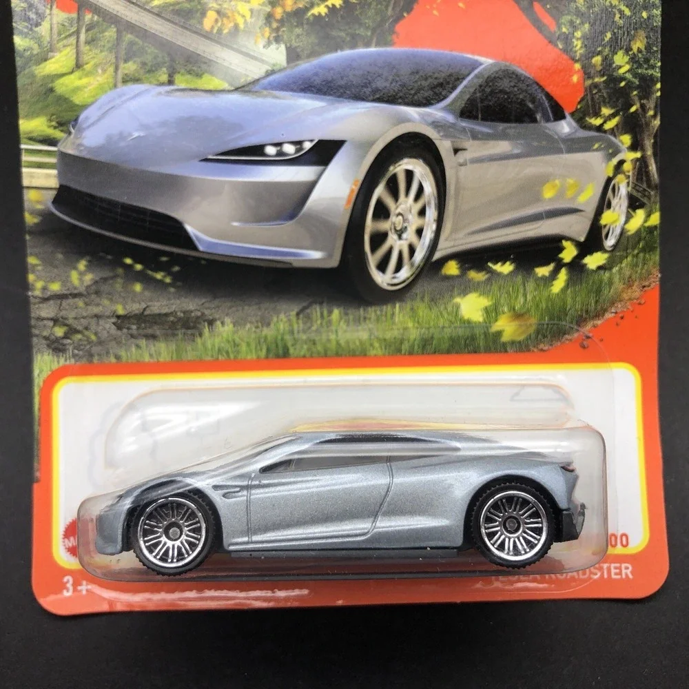 Matchbox Tesla Roadster Car Silver Vehicle 70 Years‎ Diecast 1/64 Scale